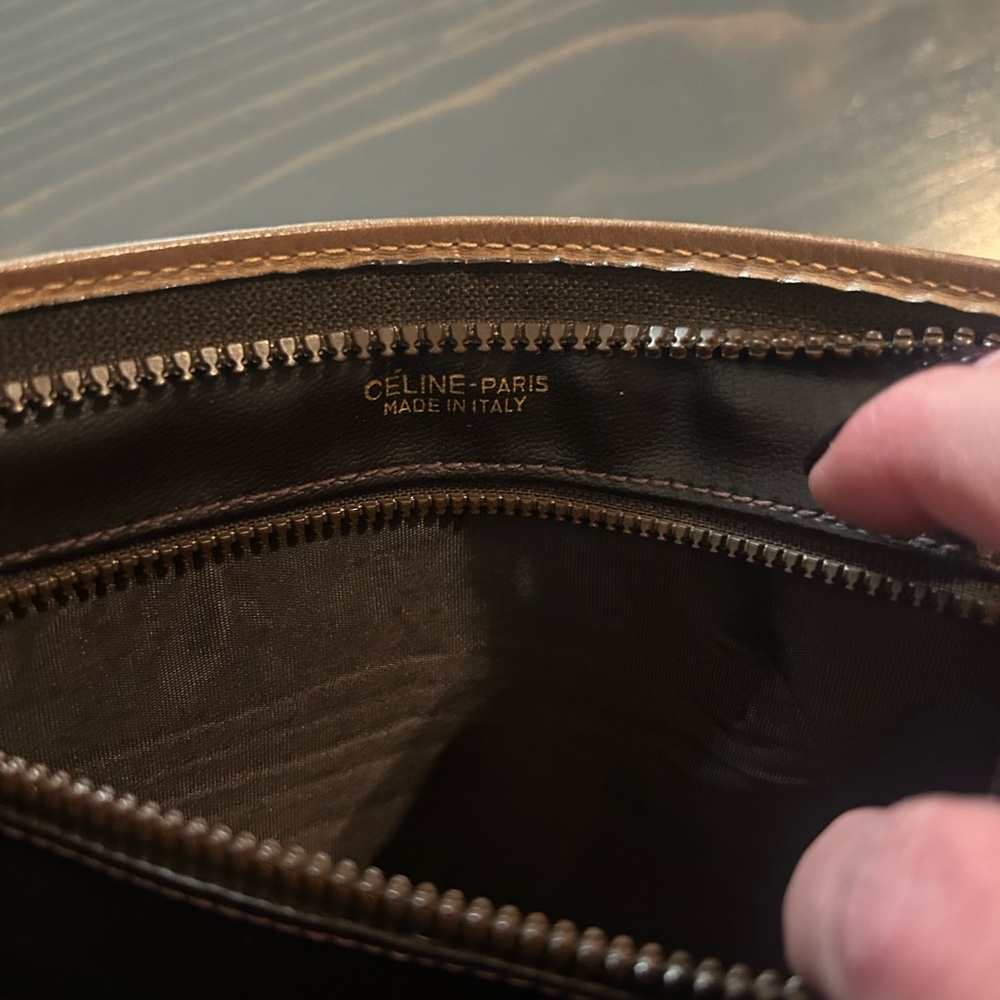 Celine Brown Patterned Clutch - image 3